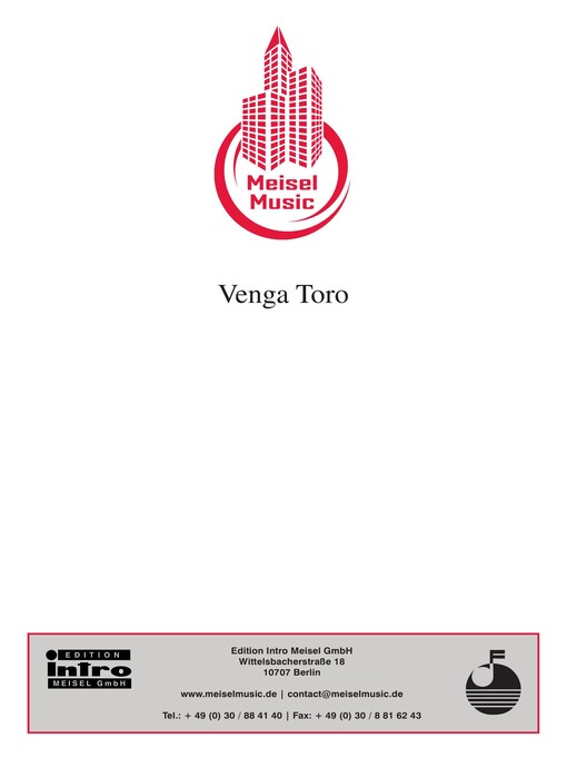 Title details for Venga Toro by Peter Ström - Wait list